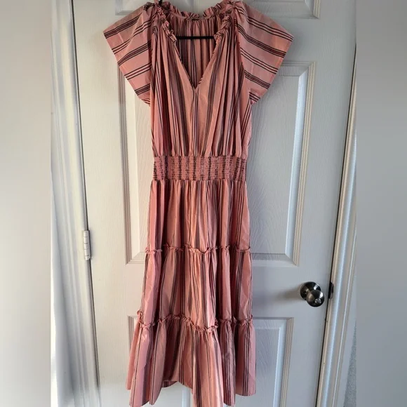Rails Amelia dress coral navy blue stripes - Picture 7 of 10